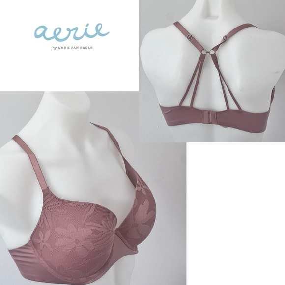 AERIE Real Sunnie Demi Push Up Wireless Bra Size 32F - Picture 12 of 16